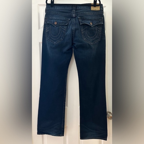True Religion Billy With Flap Bootcut Jeans Blue Vintage sz 34 - Picture 5 of 11